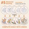 5 Pack Beginner Embroidery Kit for Adults, Easy to Learn Floral Embroidery Patterns from Video & Instruction, Needlepoint Kits for Adults Include Embroidery Hoop, Colorful Threads, Tools